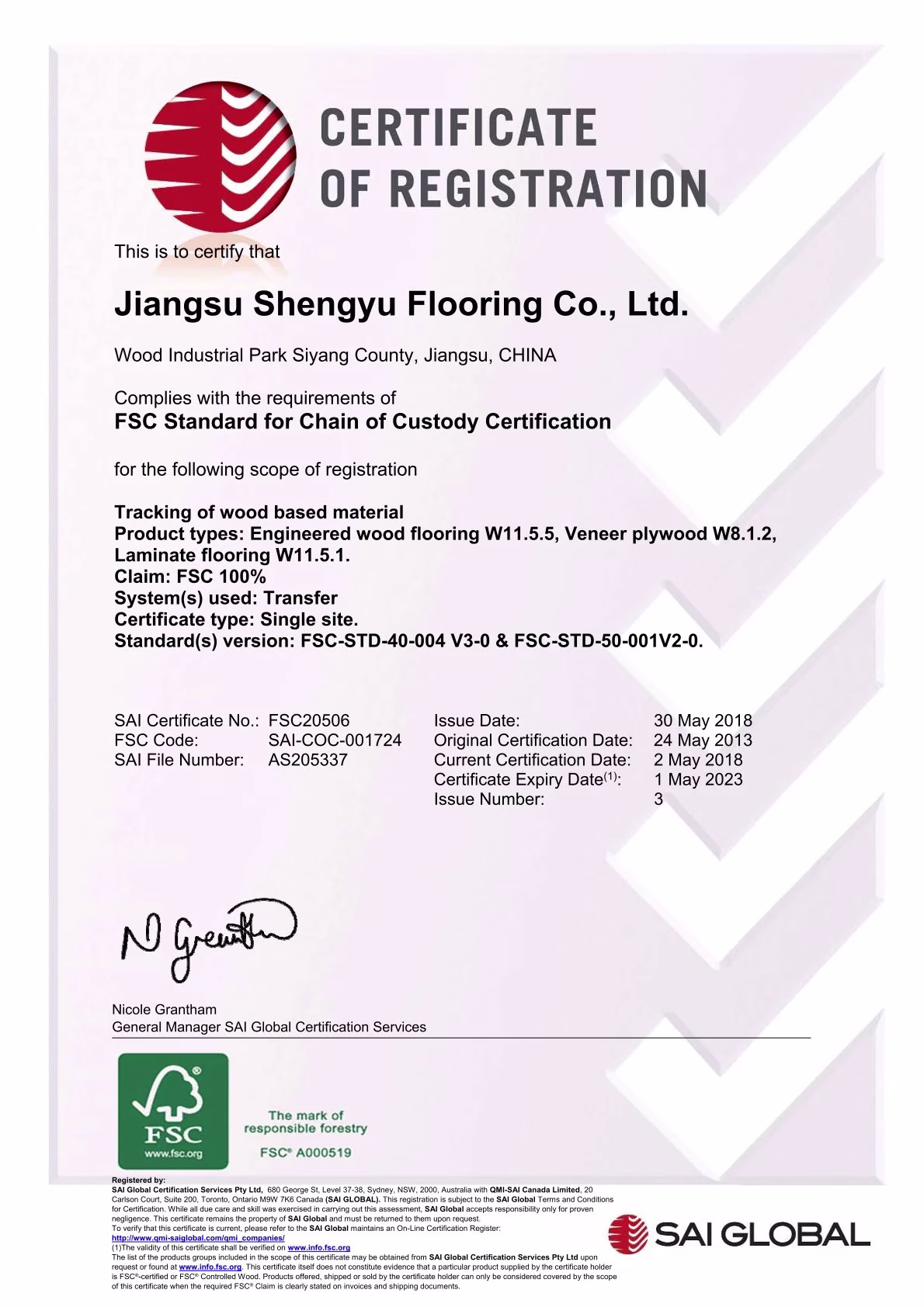Eco-Friendly Indoor Air Quality FloorScore certified flooring