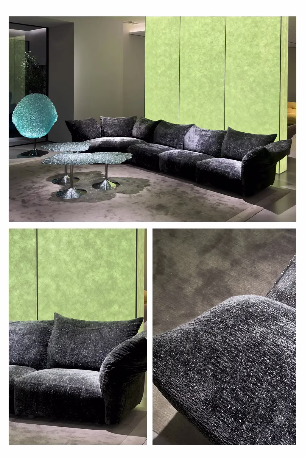 Custom luxury sofas and modular sectionals manufactured in Foshan by George Group China Furniture for hotel and villa projects