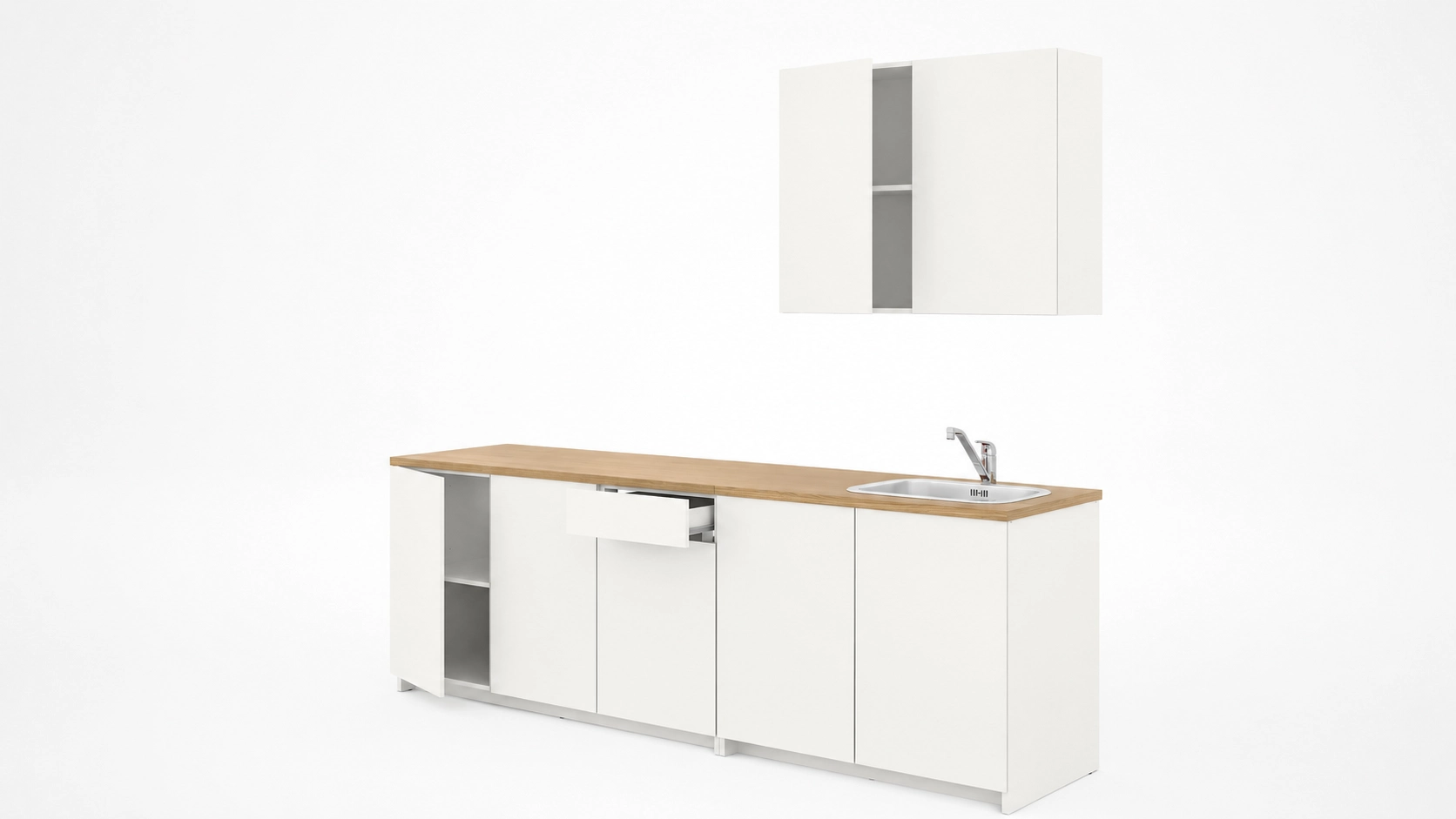 High-performance base cabinet system for luxury villa wet kitchens