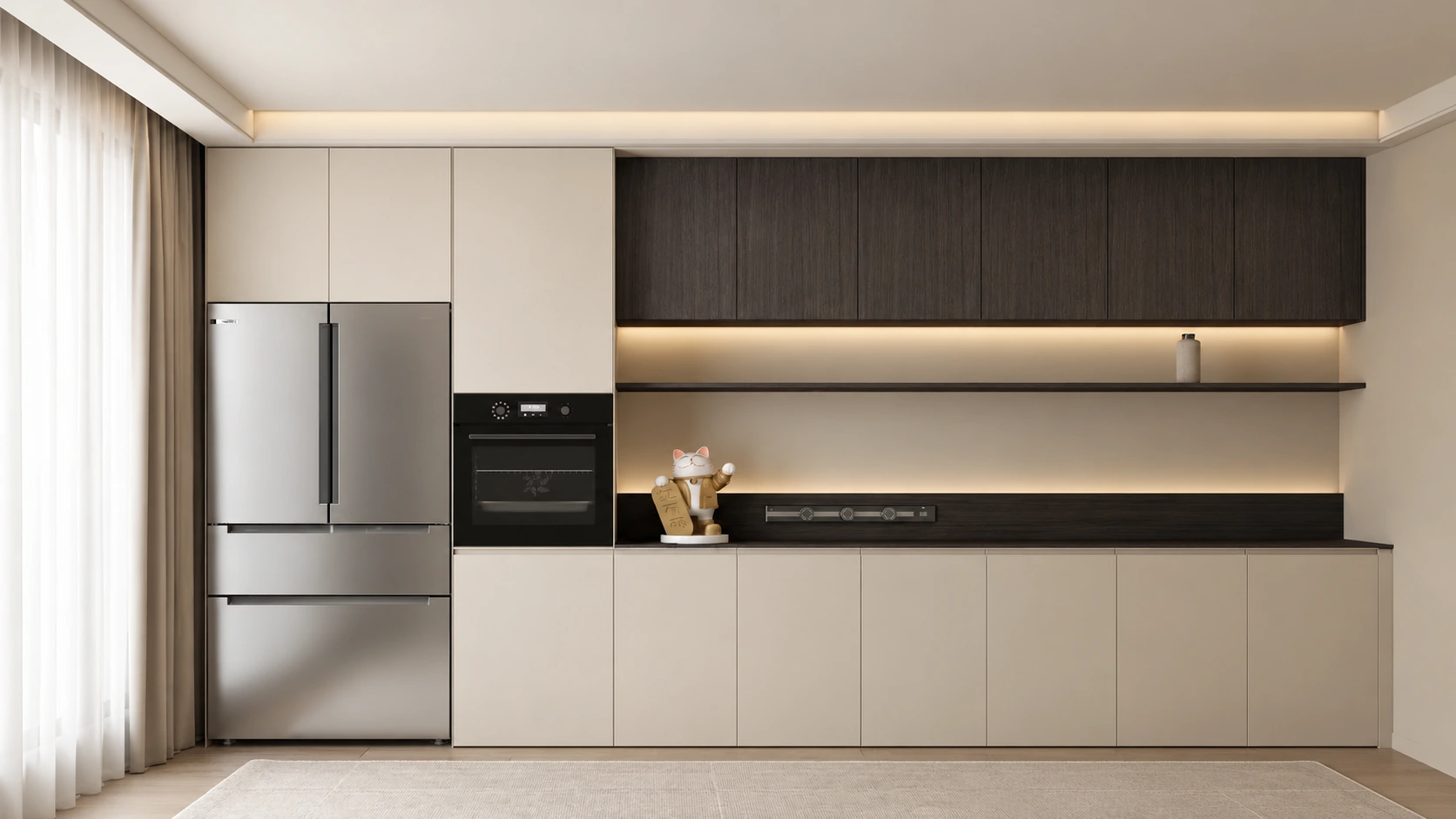 Built-in appliance cabinet system with CNC precision and ventilation