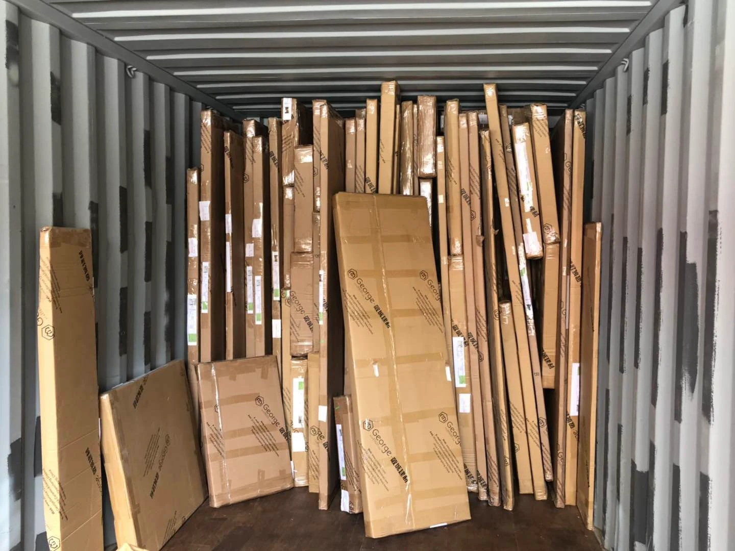 Completed container loading proof for overseas shipment to Singapore