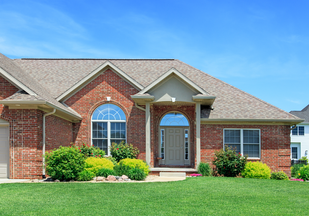 Front door paint colors of brick homes.