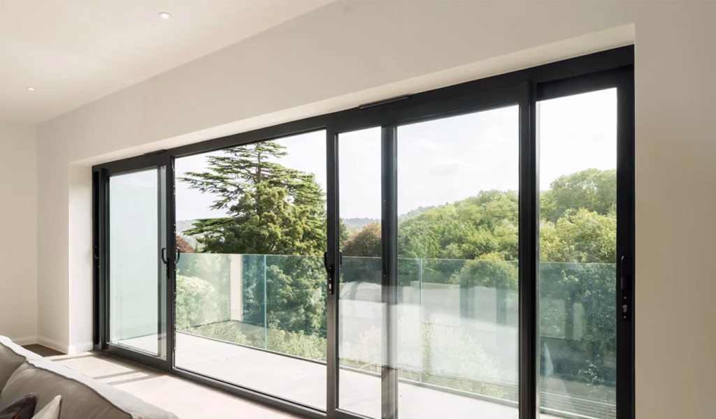 standard sliding door size of four-panel sliding doors