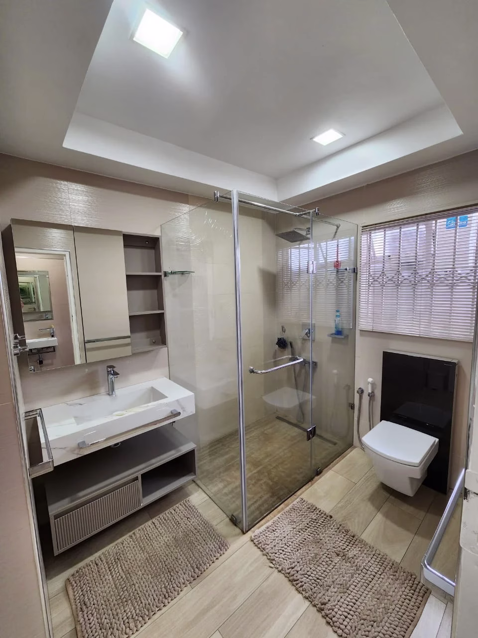 George Group China apartment bathroom fixture installation reference with vanity and toilet