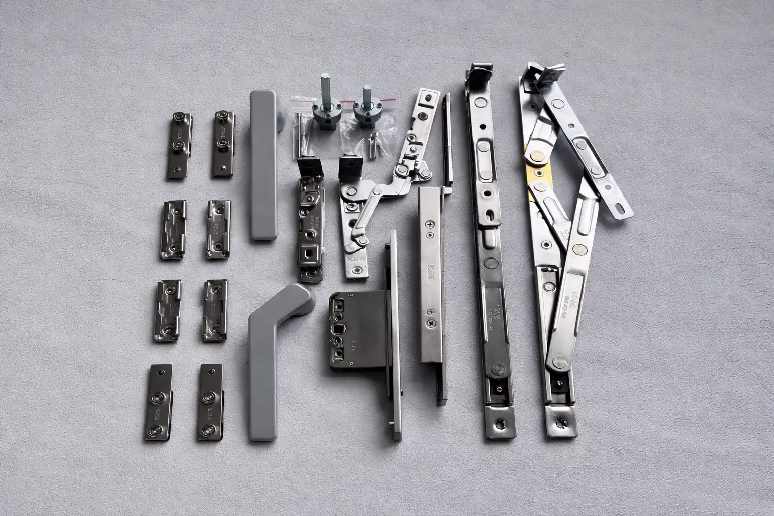 George Group China German hardware, ROTO, HOPPE, custom RAL colors, hidden hinges, and fly screens