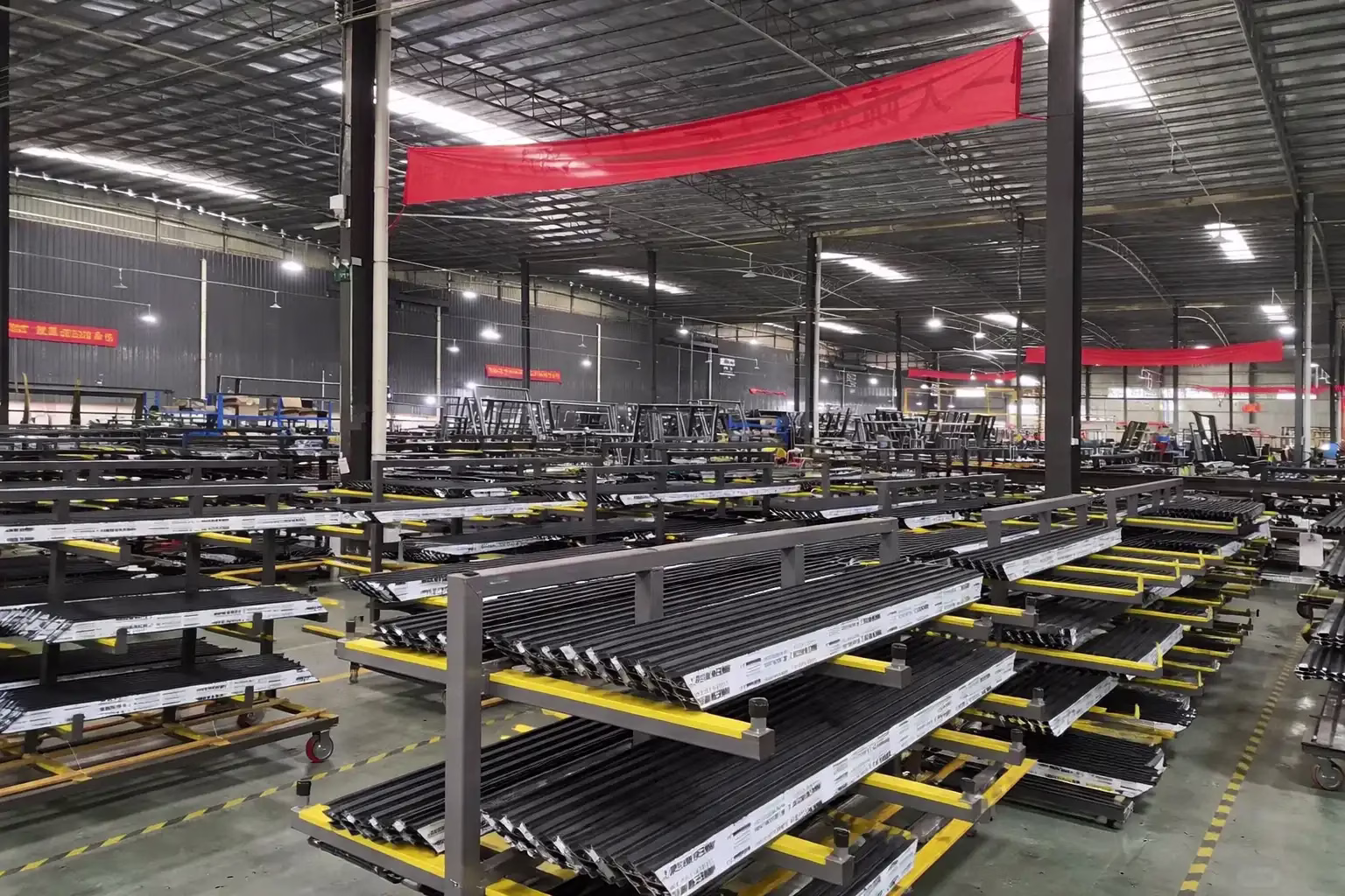 George Group China Foshan facility factory QC, 100% assembly test, seamless corner welding, and sea-worthy window packaging