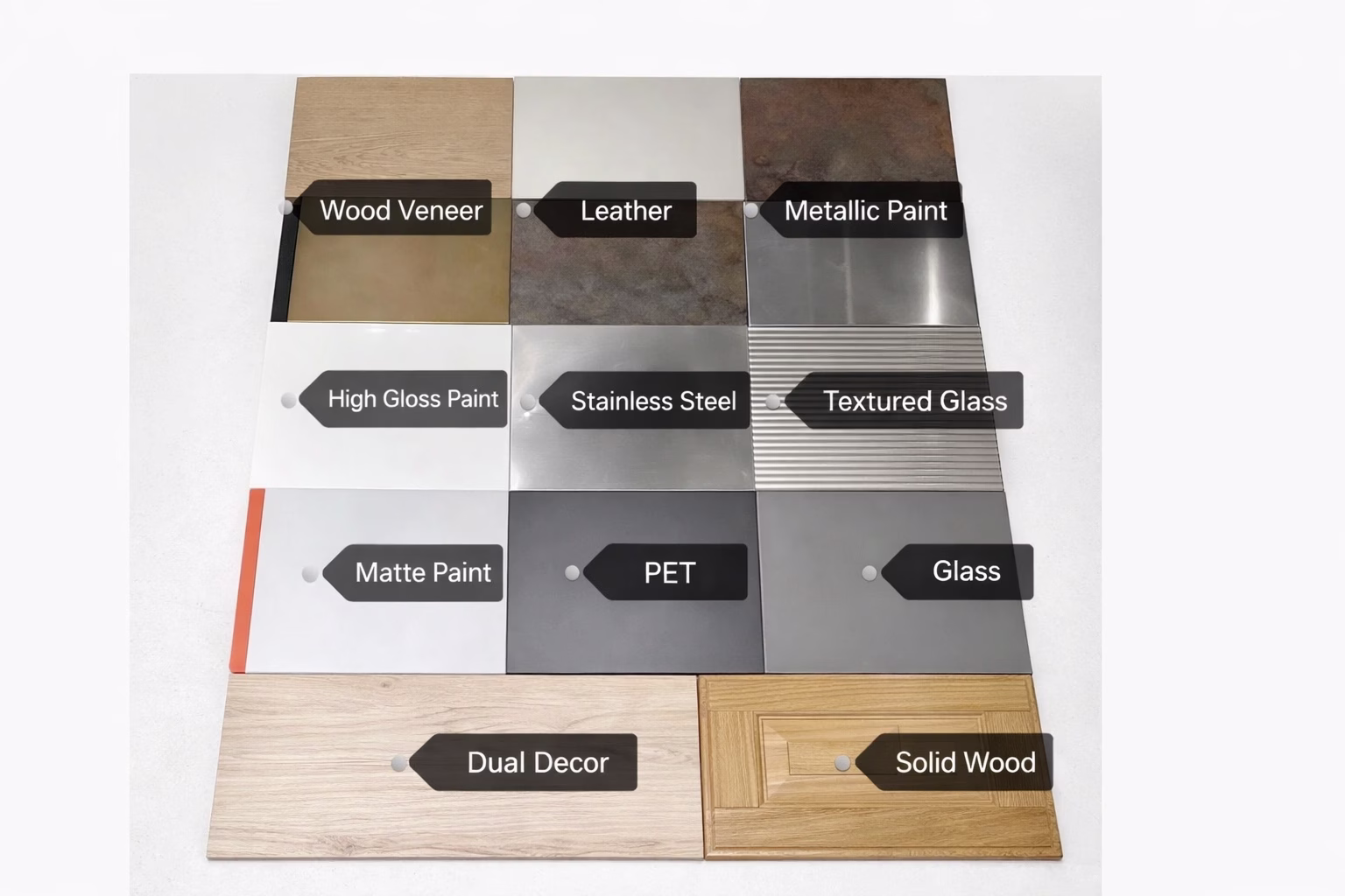 Door panels with PET skin high-gloss lacquer and solid wood veneers by George Group China