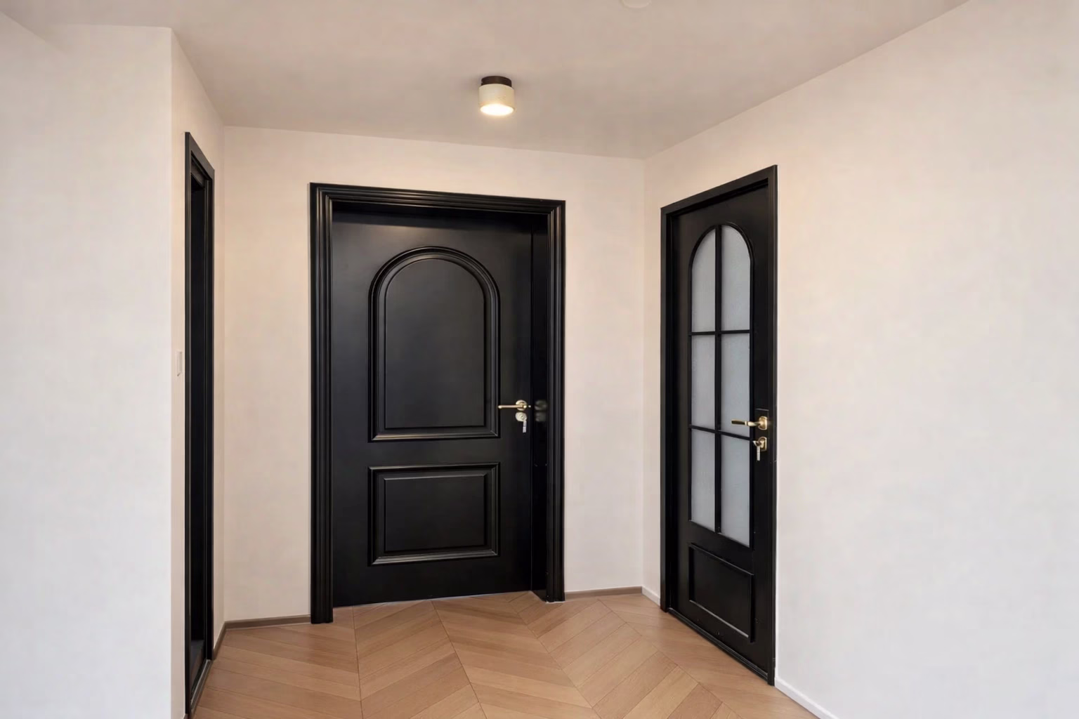 Solid wood and alu-clad wood doors from George Group China for luxury villa entrances