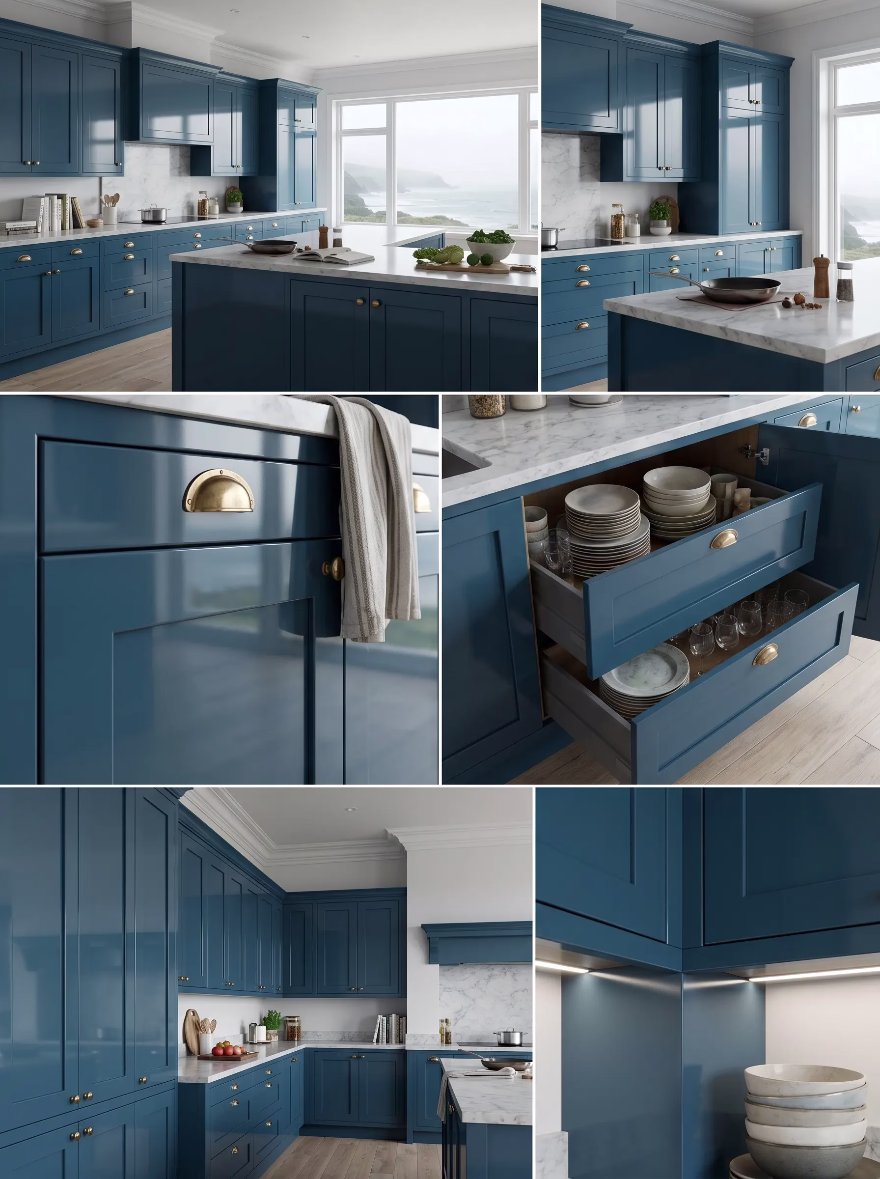 Coastal estate renovation with humidity-resistant kitchen cabinets by George Group China