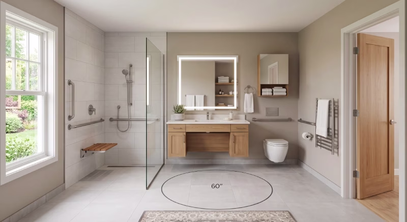 ada bathroom dimensions and clearances