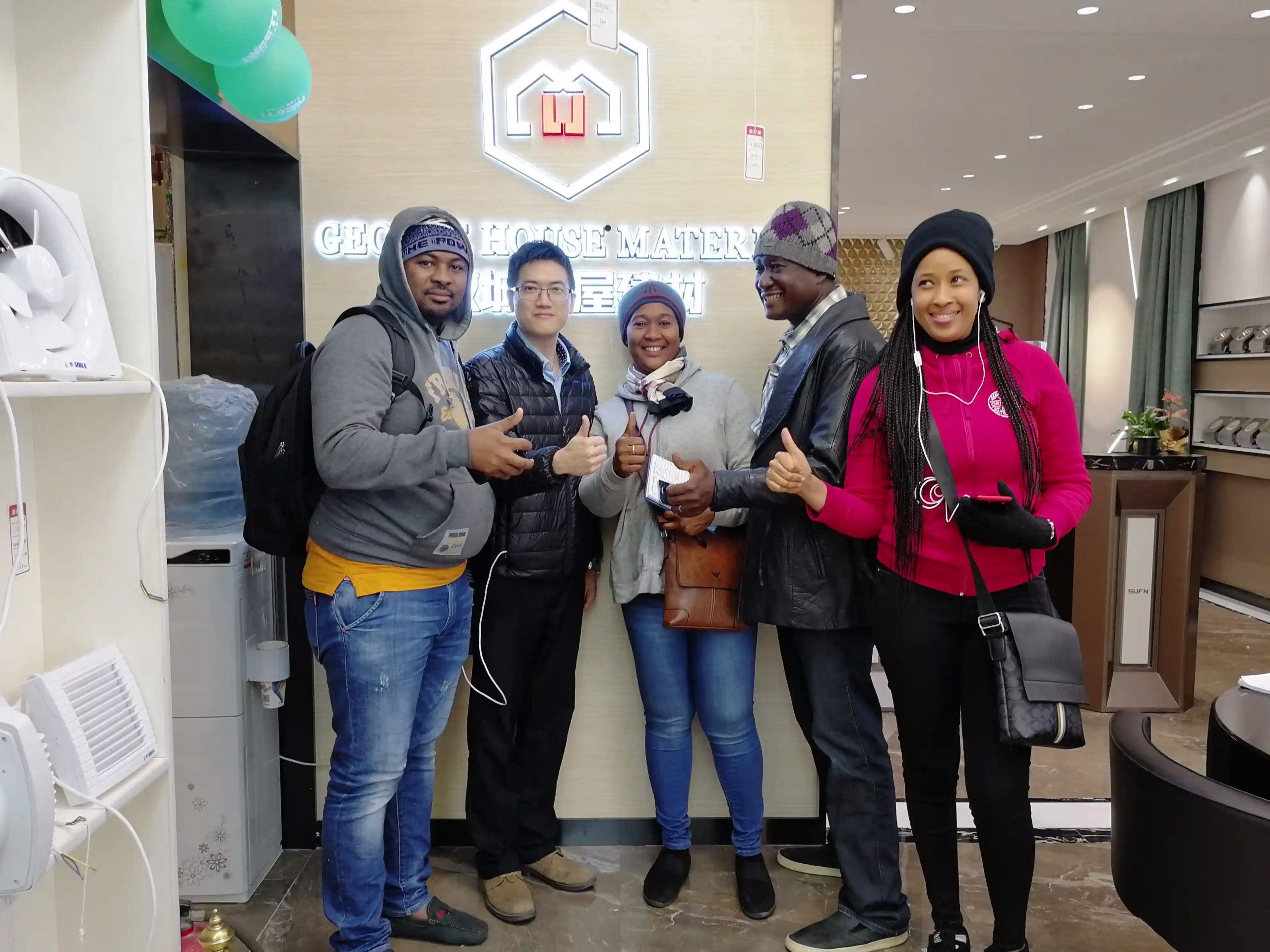 Client visit after building materials project communication