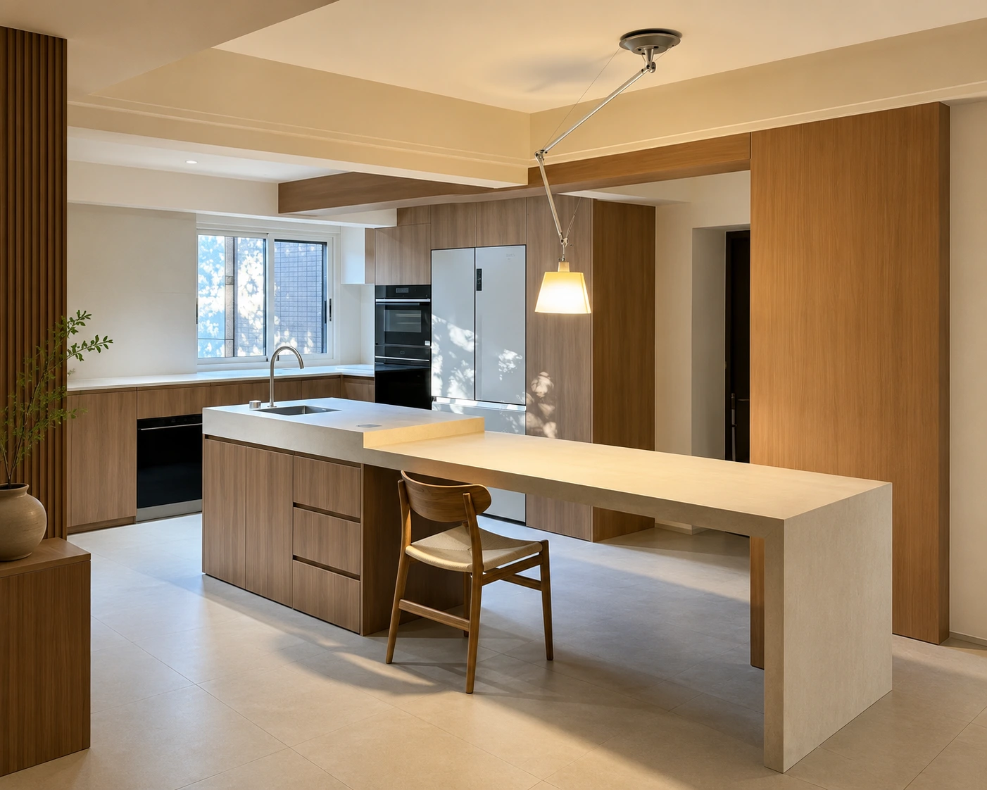 Kitchen island with sink cabinets for open-plan apartments