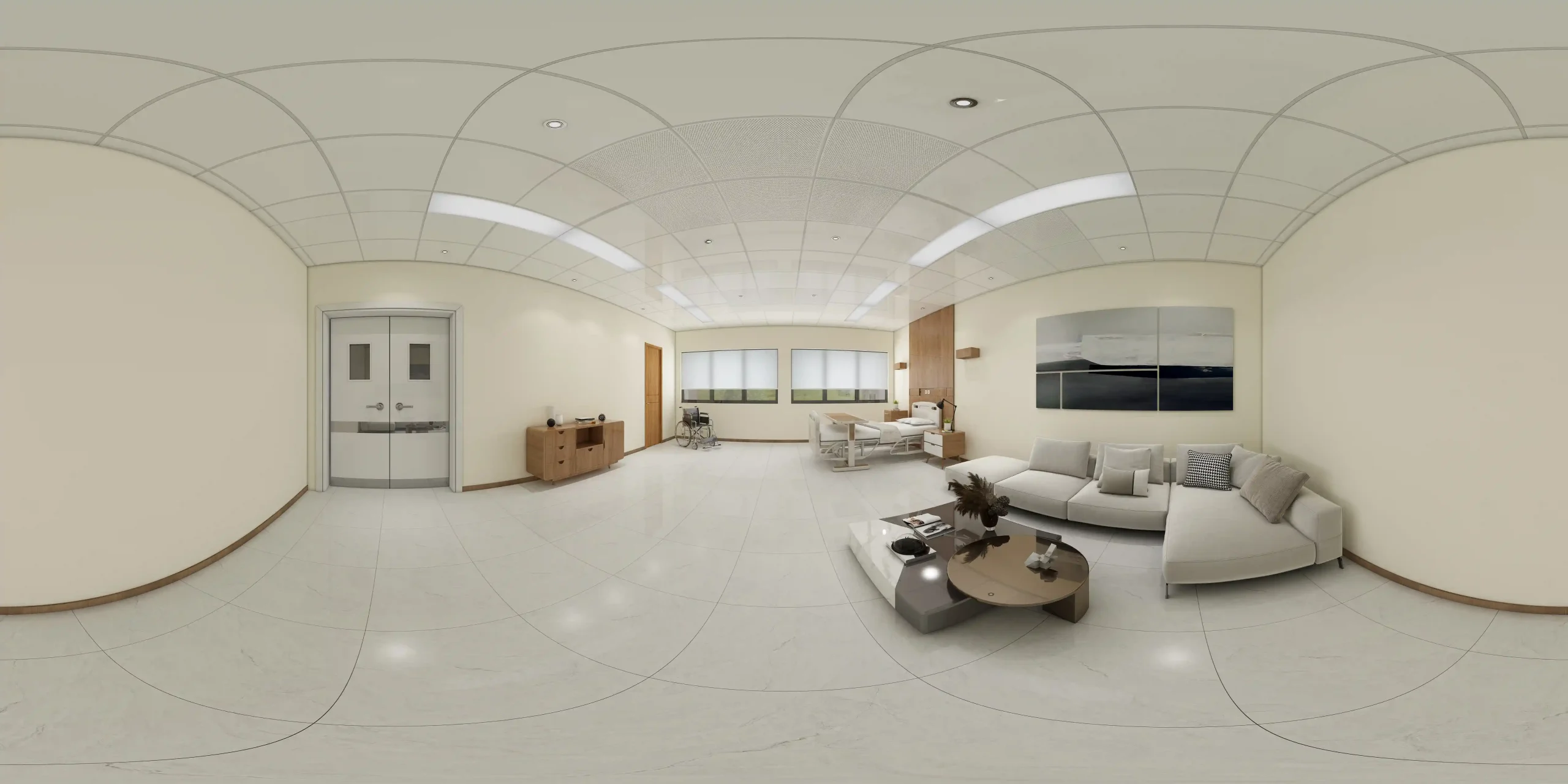 High-end building materials selection and visual direction for luxury apartment