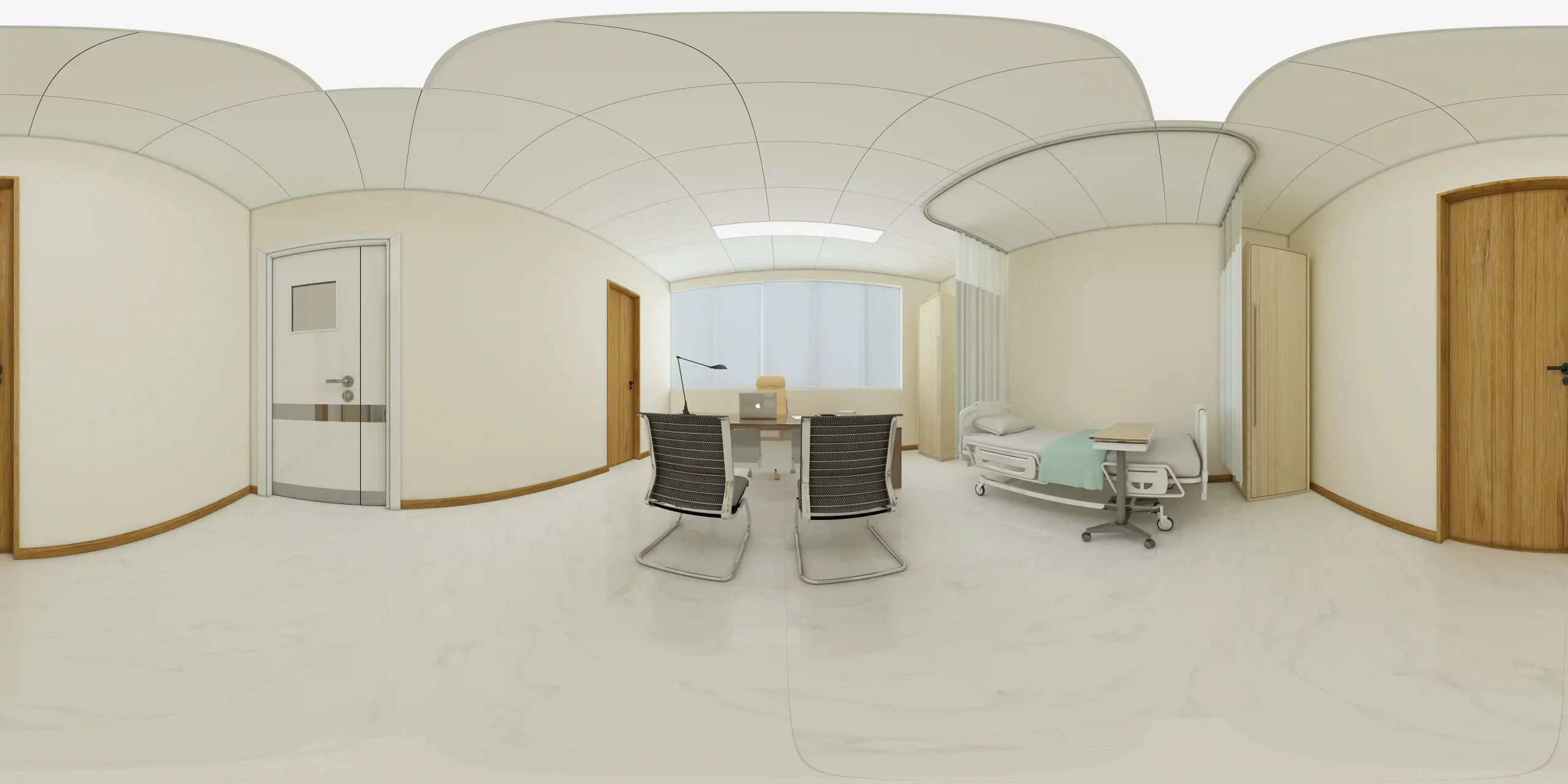 Minimalist lighting and stone material selection visual direction