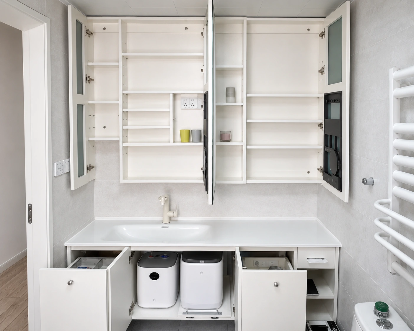 Damp Proof Bathroom Vanity Storage and Laundry Baskets