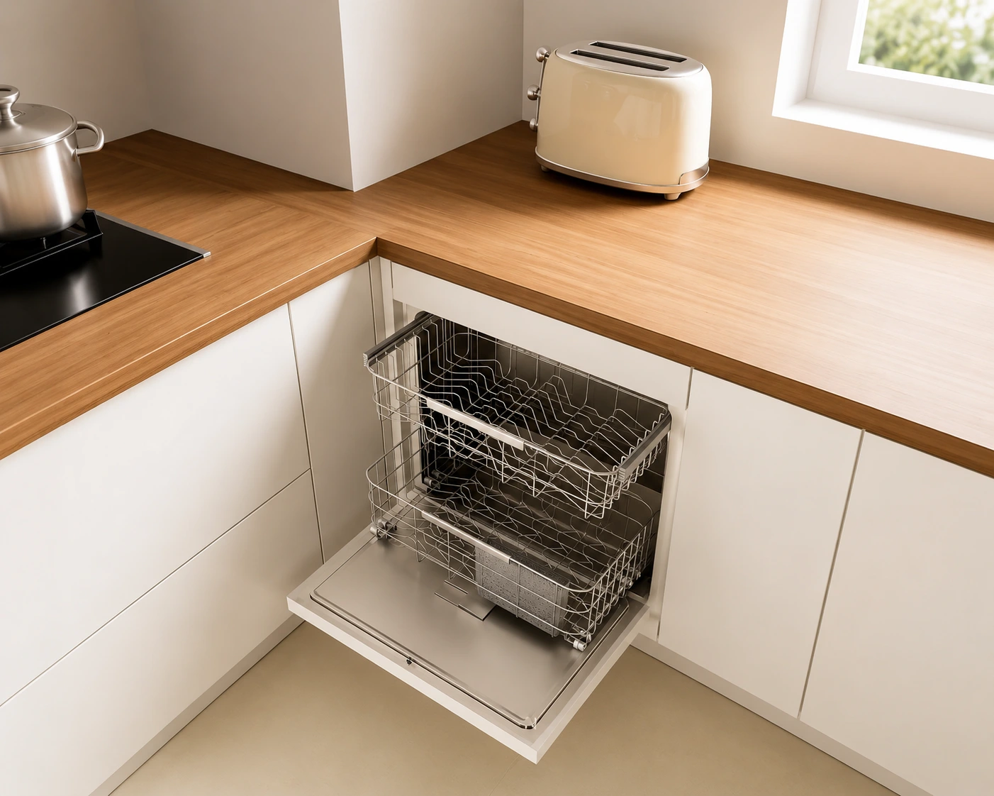 Minimalist Internal Drawer Systems for Modern Handleless Cabinets