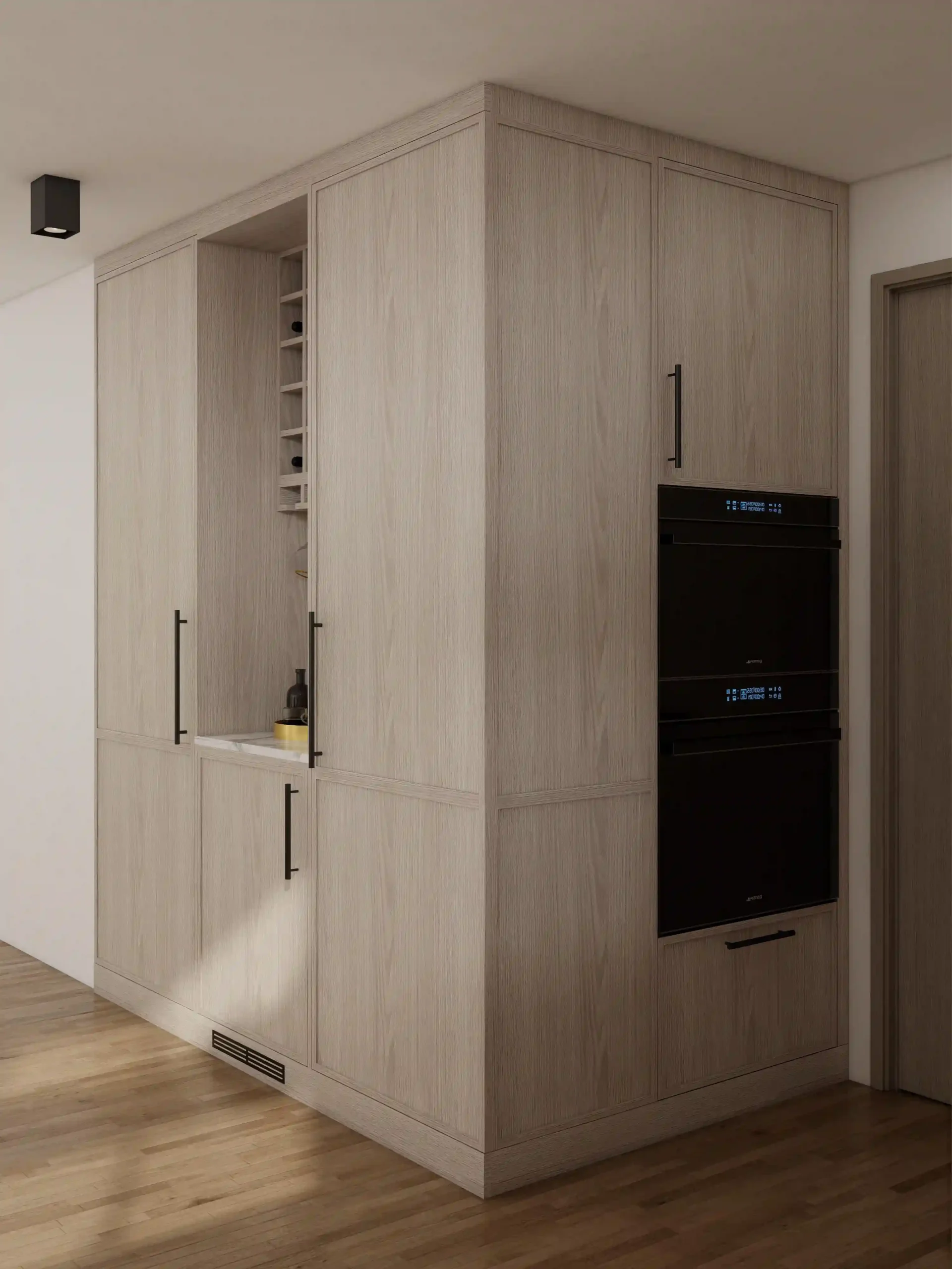 Built-In Oven Cabinet technical integration layout blueprint