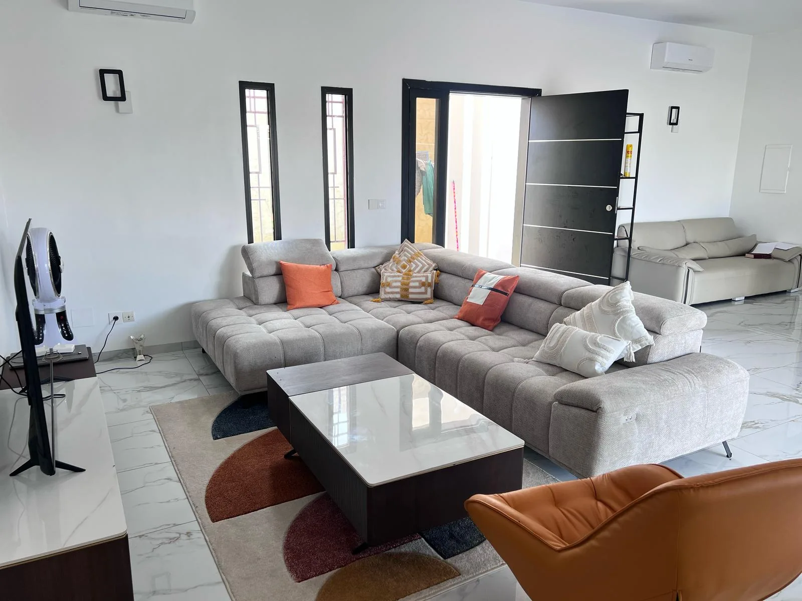 Senegal Private Villa Living Room Tiles and Furnishings Installation