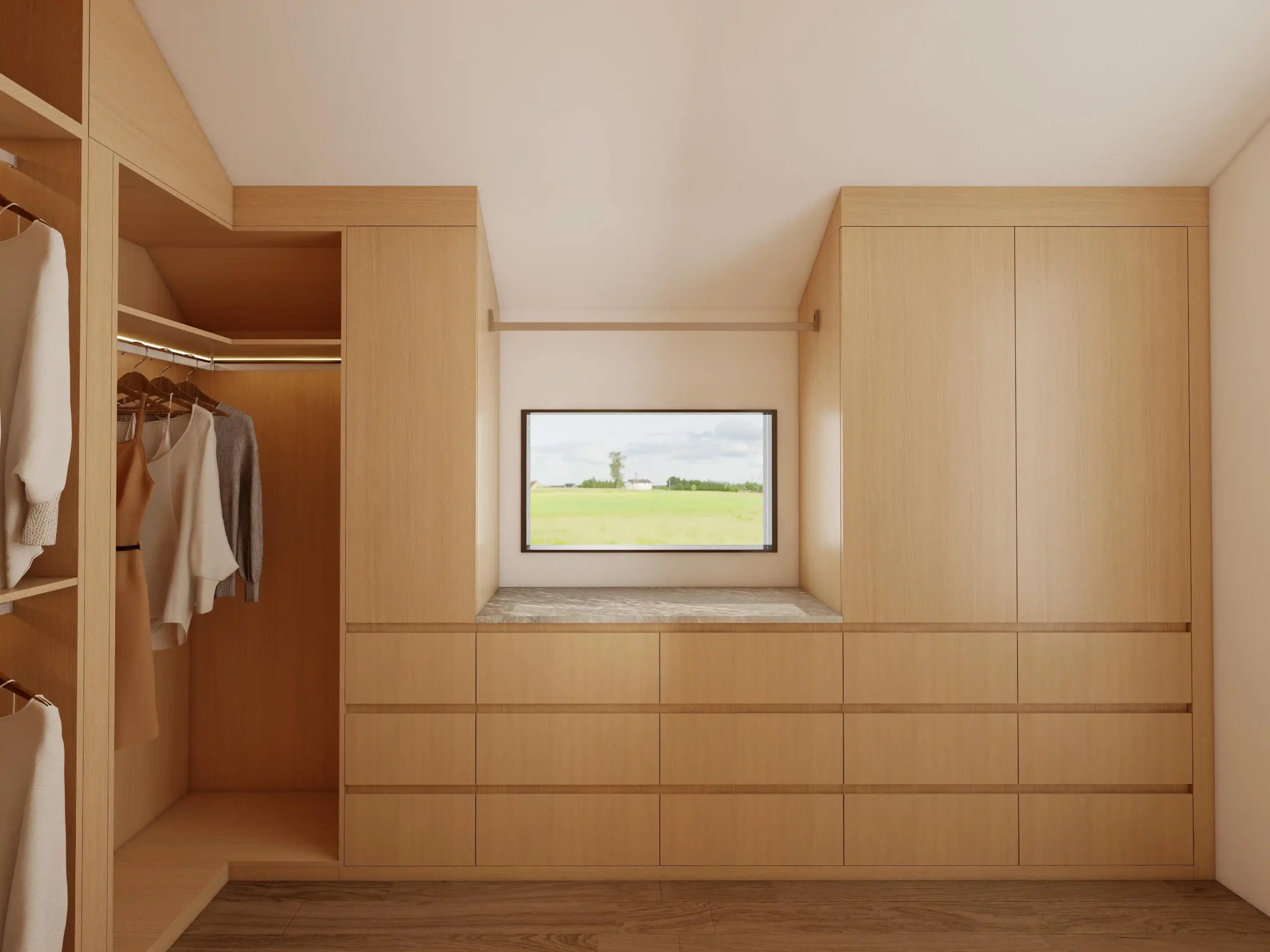 Walk-In Closet System luxury storage wardrobe organization plan