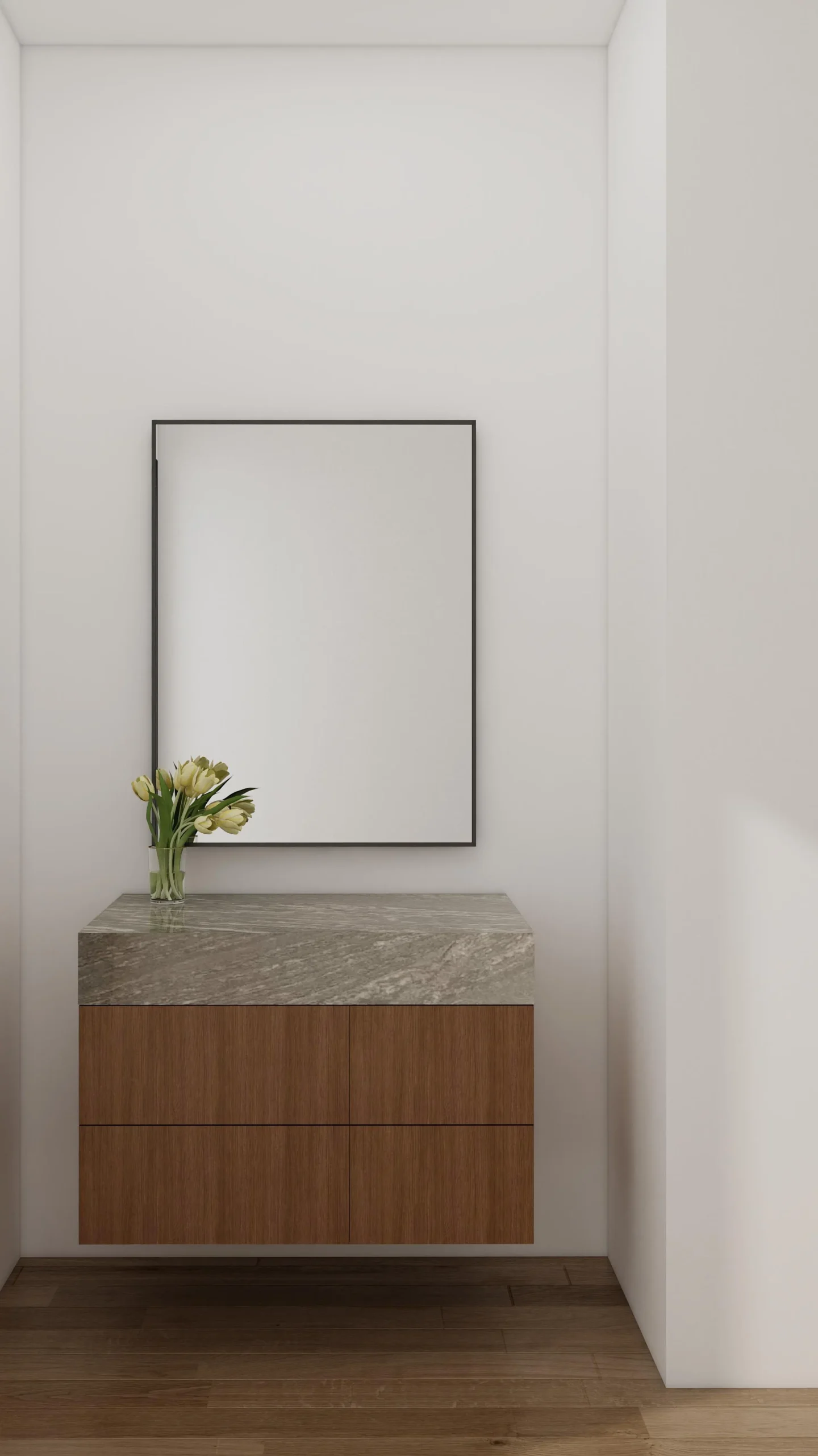 Floating Bathroom Vanity precise custom dimension blueprint