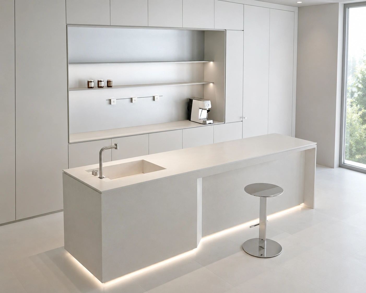Sink island layout for open-concept kitchens