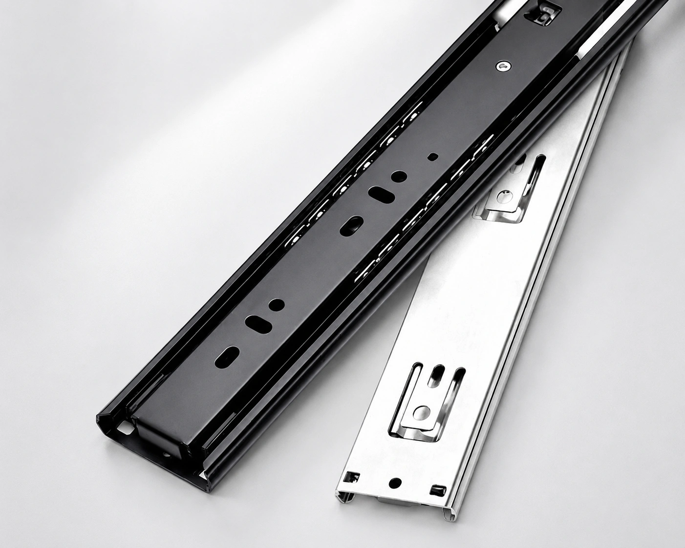 Heavy-duty cabinet runners and dual-track pantry towers