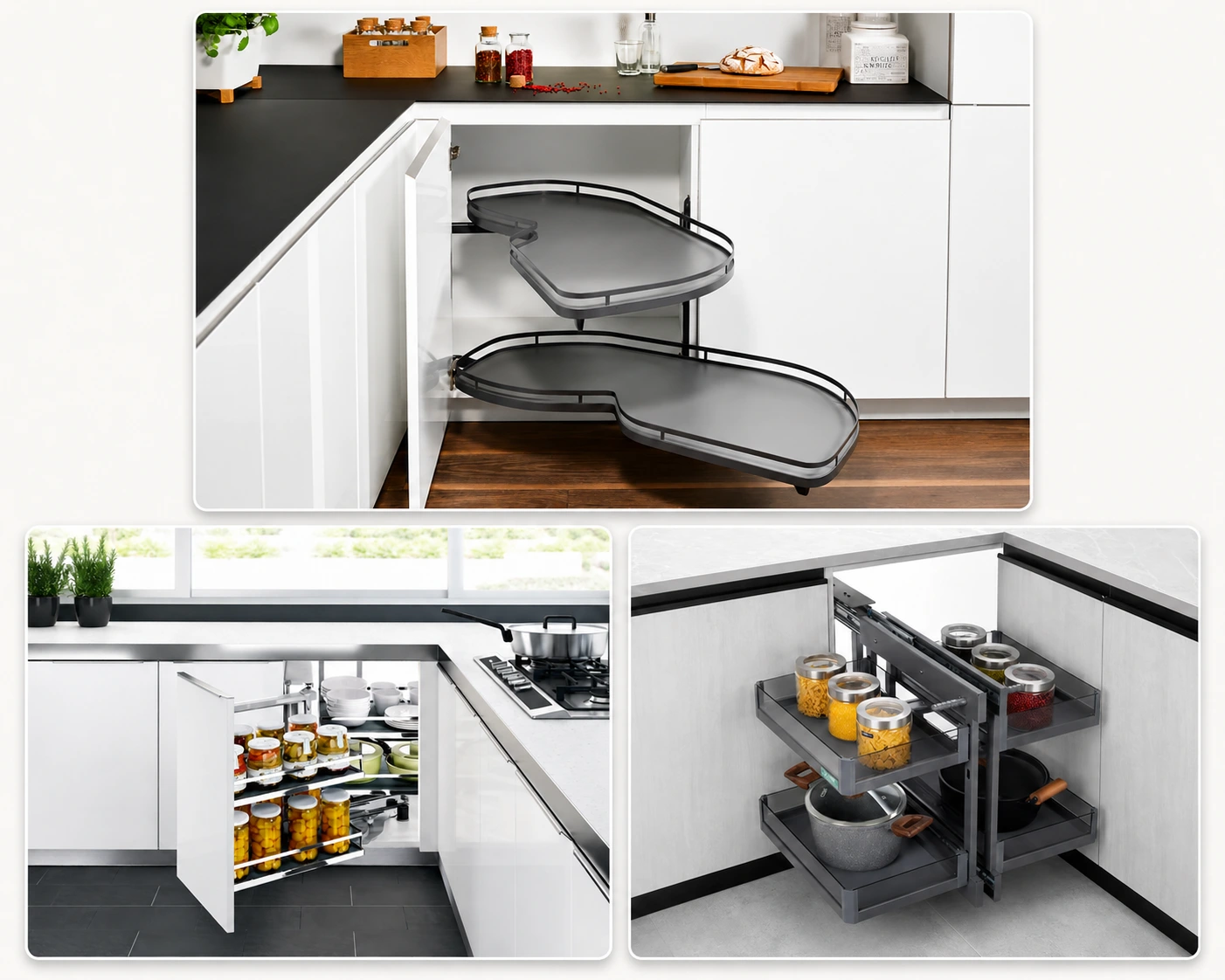 Engineering & Blind Corner Solutions: Premium Blum Hardware and Magic Corner Pull-outs