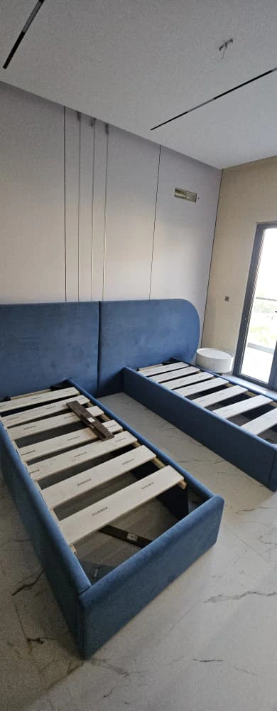 Luxury master bedroom design with supplied wall panels and furnishing