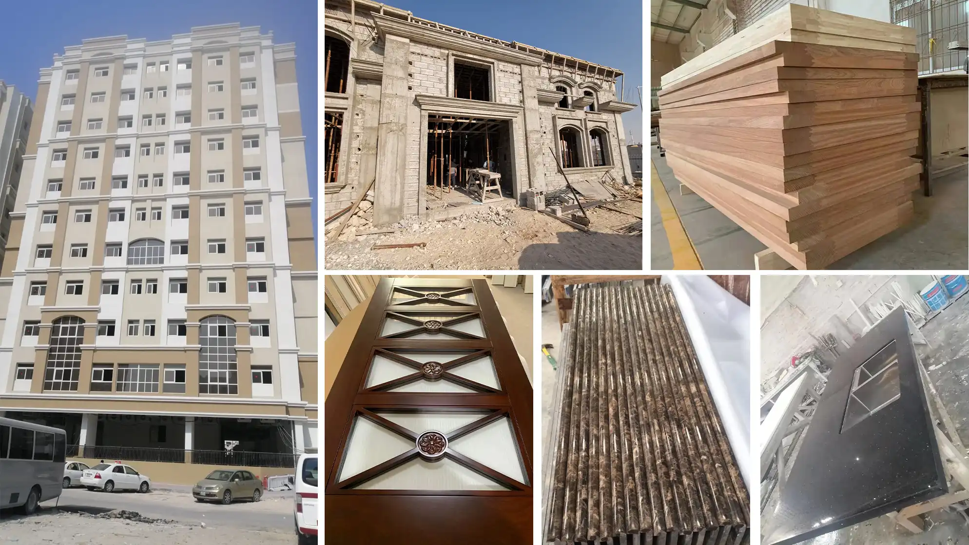 ABC apartment project with tiles lighting stone windows doors railings cabinetry and sanitary ware