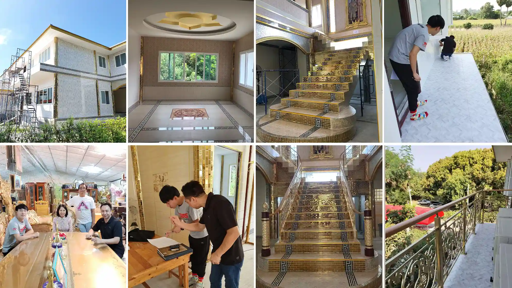 Private villa project in Thailand supported with coordinated custom home materials