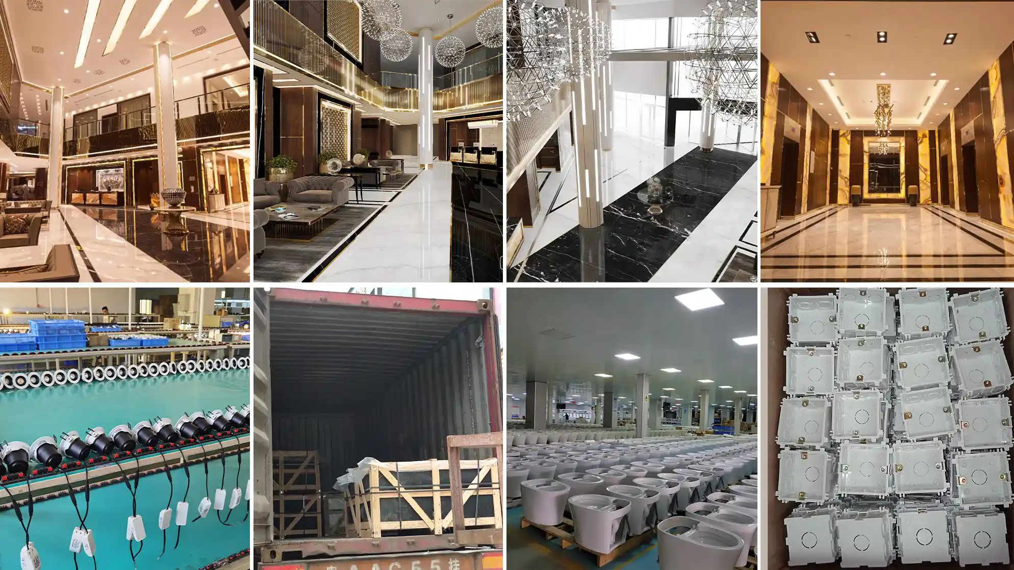 Five-star hotel project in Dushanbe Tajikistan with stone tiles lighting metalwork and sanitary ware